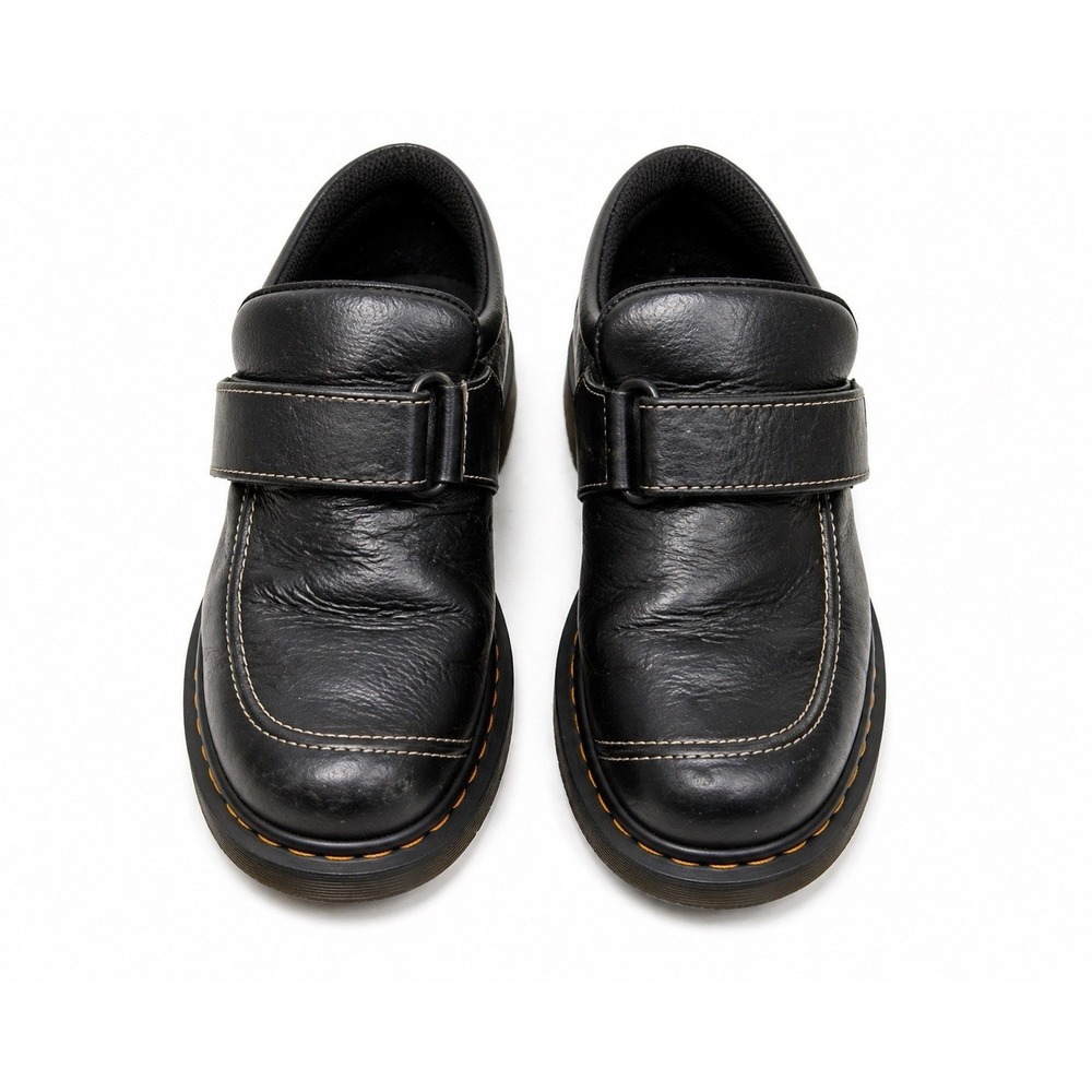 Dr Martens‎ Women's US 7 UK 5 Monk Strap Black Leather Platform Shoes Vintage